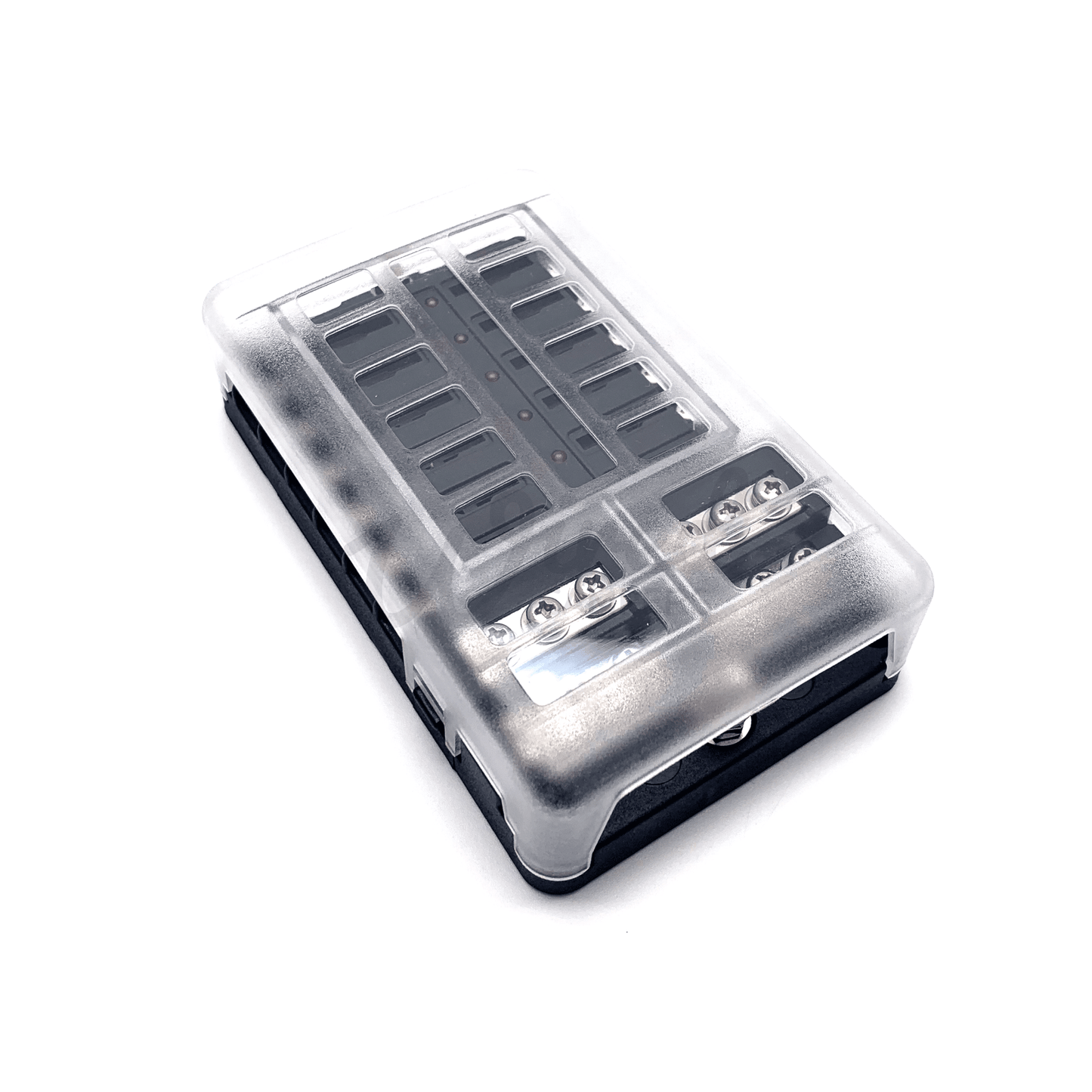 12V 12 Way Blade Fuse Box Block Holder With LED Indicator & Fuses - Wired Campers Limited
