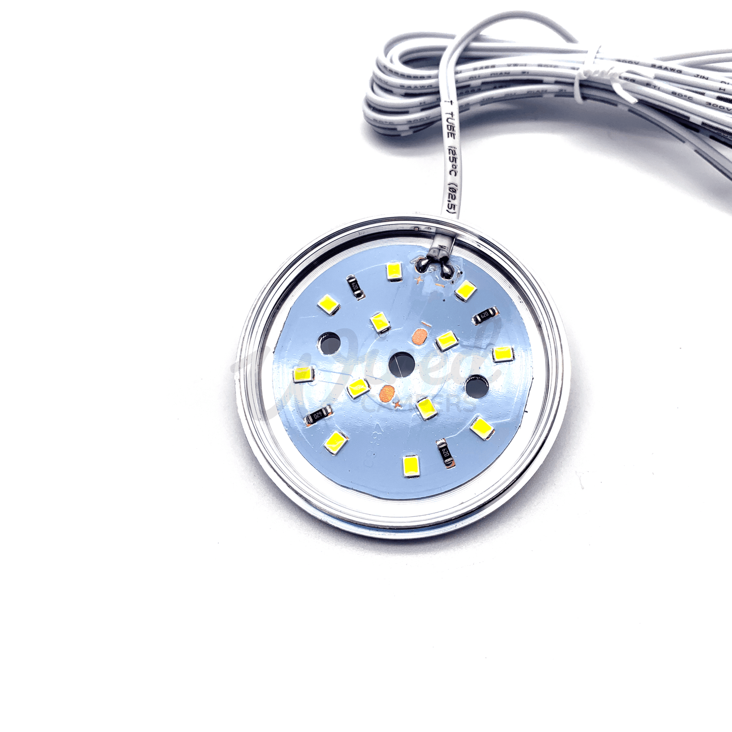 Linkable Silver 12V DC Warm White LED SMD Ceiling Lights - Surface Mount - Wired Campers Limited