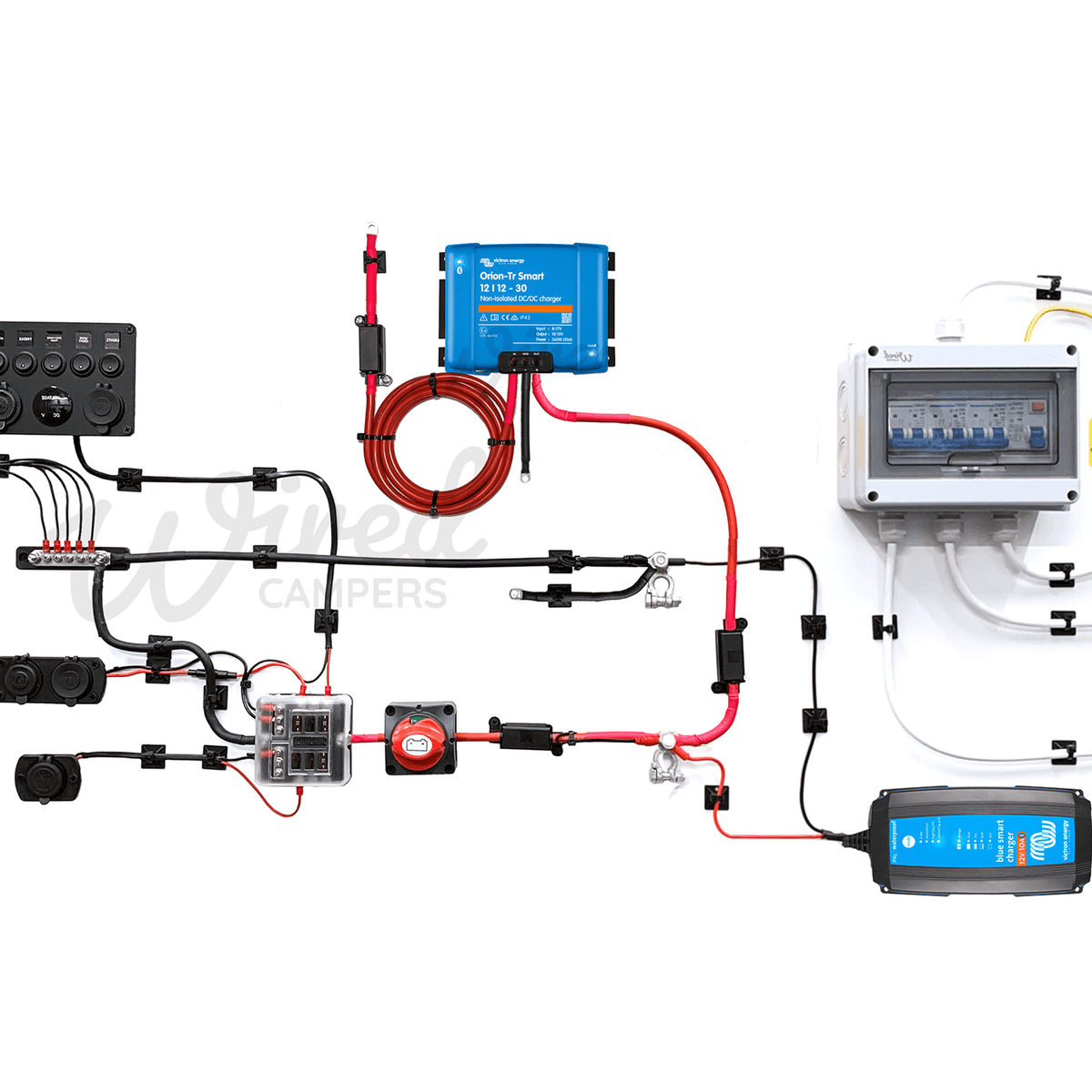 Victron Energy 30A Orion DC - DC & 240V Mains Hook Up Complete Camper Van Kit - Wired Campers Limited