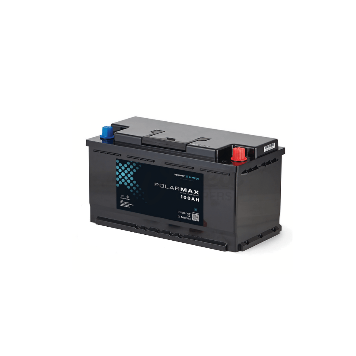 Xplorer Energy POLARMAX 12V 100Ah Low Height LiFePO4 Lithium Leisure Battery - Wired Campers Limited