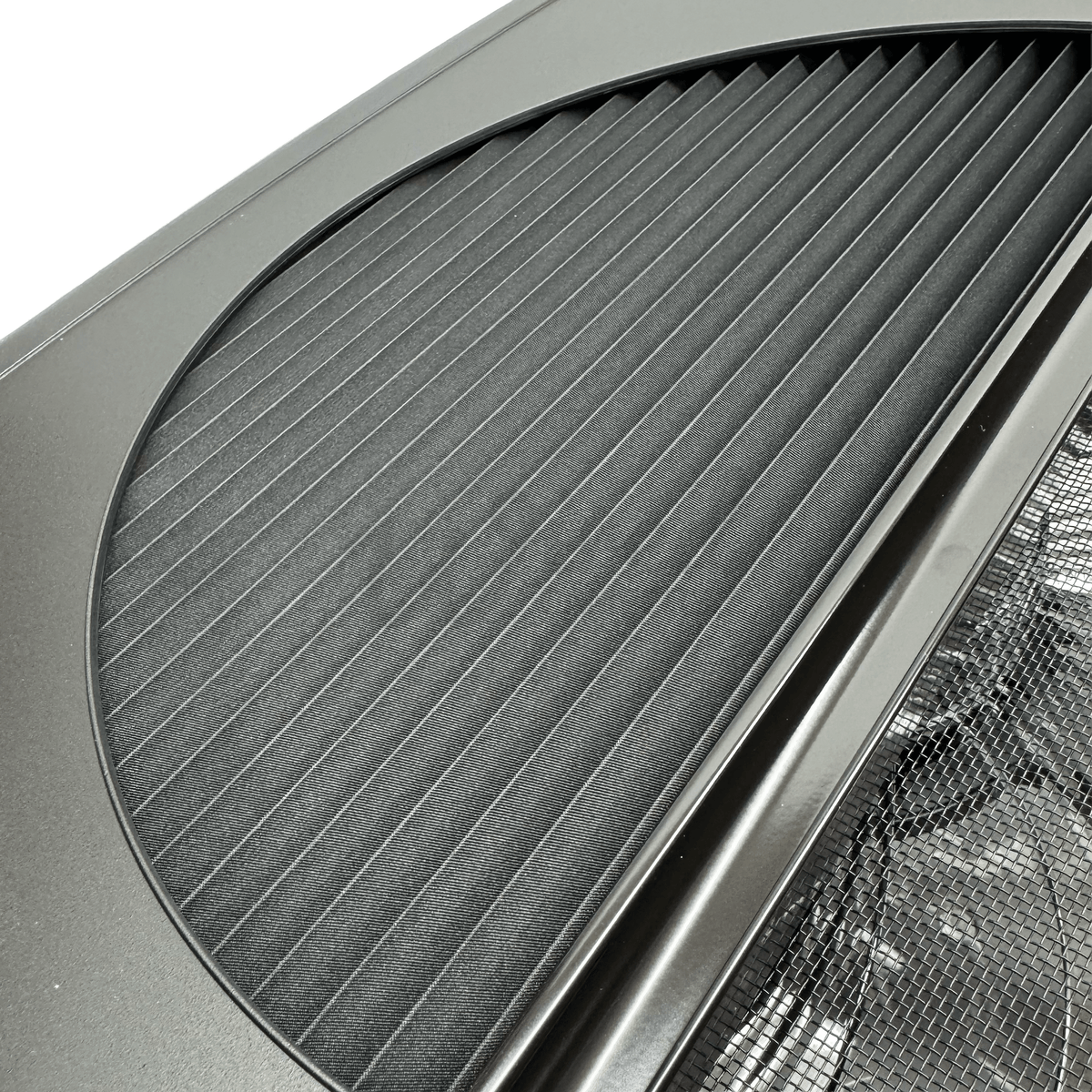 Zephyr Black Automatic Roof Fan Vent With Blind & Lighting - Smoke/Tinted Lid - Wired Campers Limited