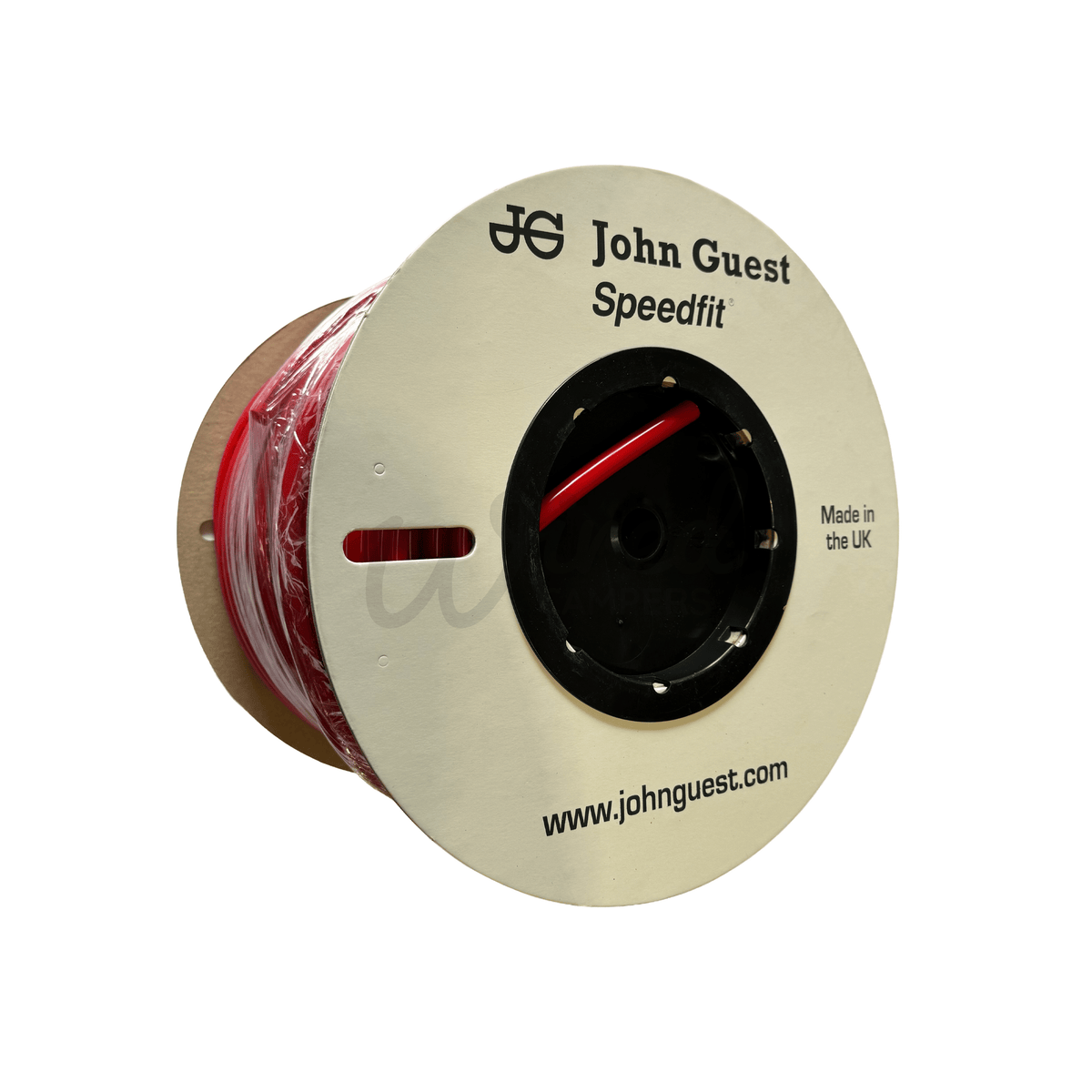 100M Reel John Guest 12mm Speedfit JG Push-Fit - Semi Rigid Hot Water Pipe - Red - Wired Campers Limited