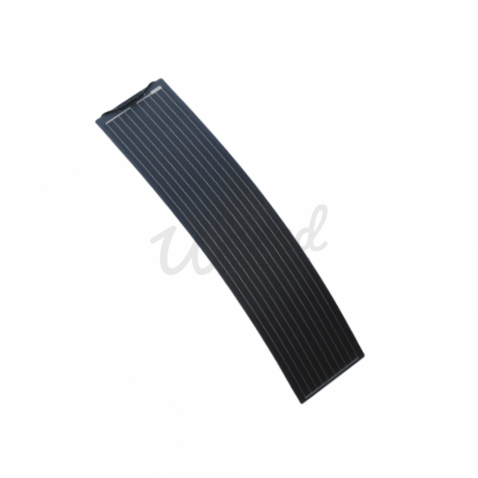100W Ultra Narrow Semi Flexible Black Fibreglass ETFE Coated Solar Panel - Wired Campers Limited