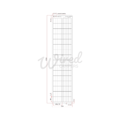 100W Ultra Narrow Semi Flexible Black Fibreglass ETFE Coated Solar Panel - Wired Campers Limited