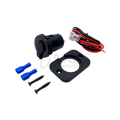12V Battery Voltmeter & USB C PD 30W Port & Quick Charge 3.0 USB A Port 18W - Wired Campers Limited