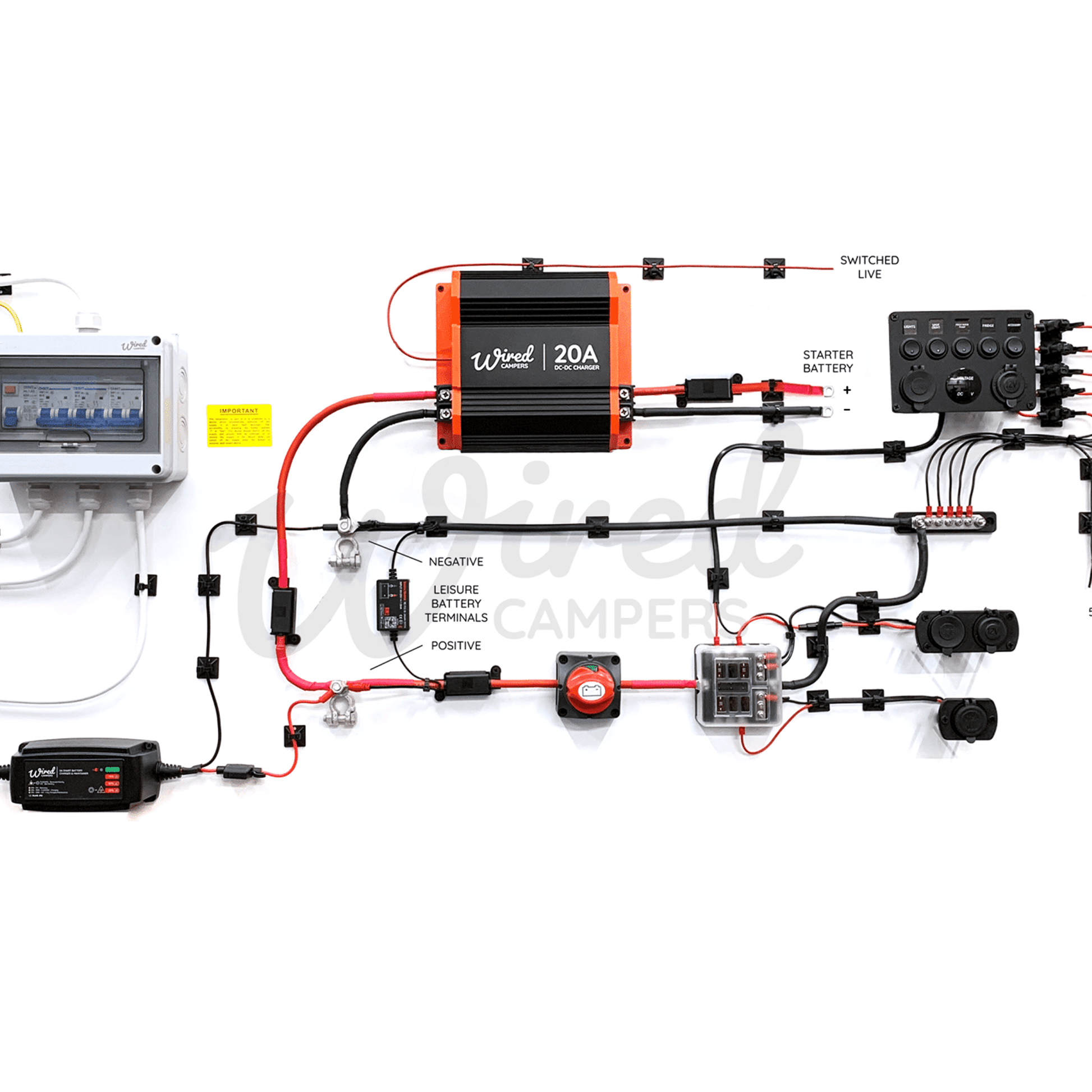 12V DC - DC & 240V Mains Hook Up Complete Camper Van Kit - Wired Campers Limited