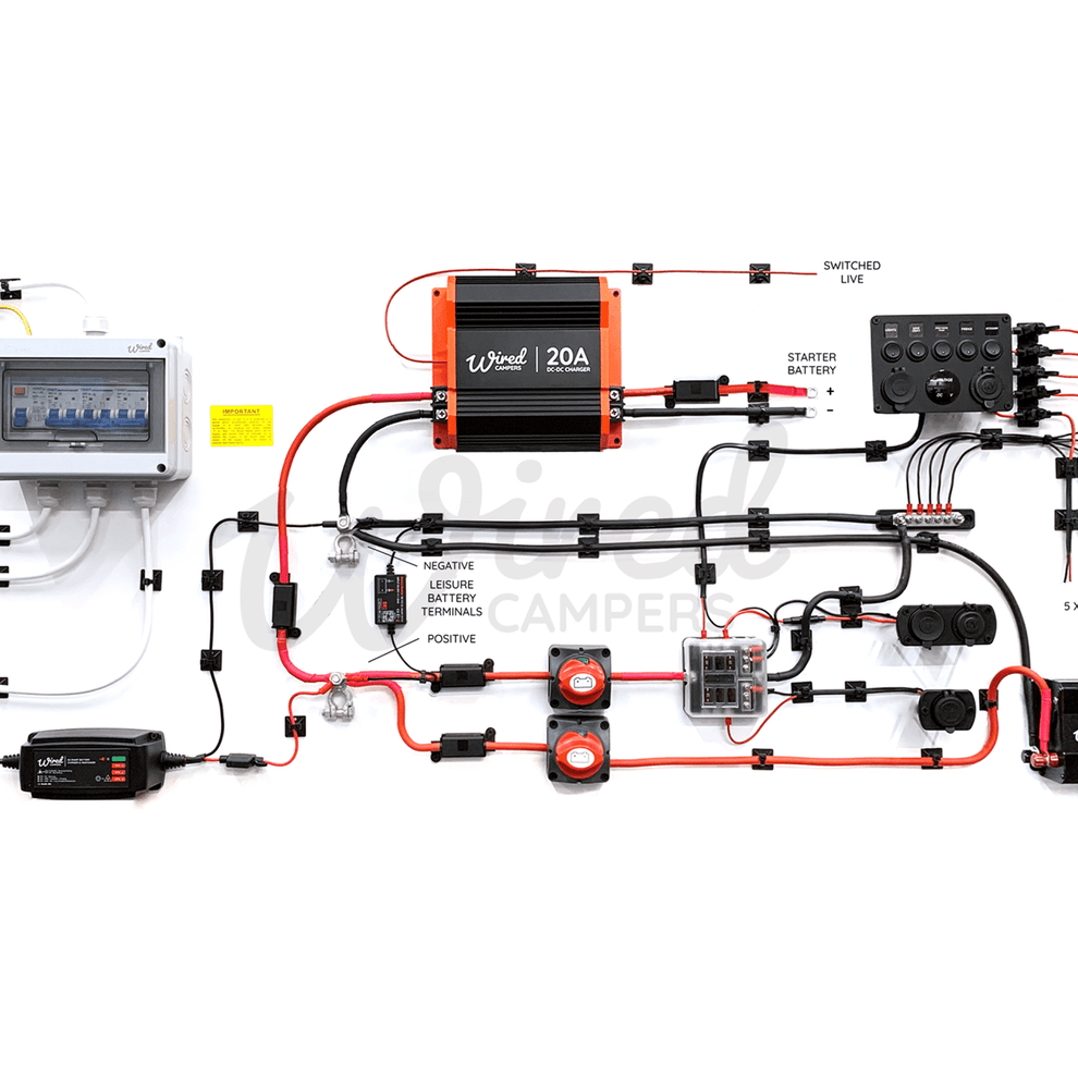 12V DC-DC & 240V & 3000W Inverter Complete Camper Van Kit