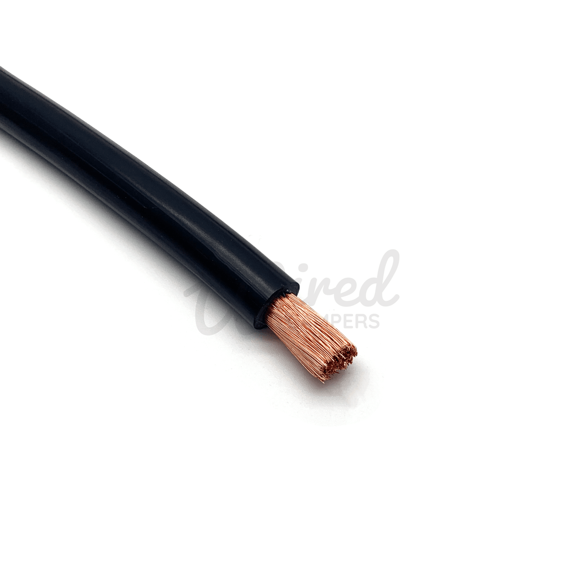 1M/3M/5M/10M - 25mm² 170A Hi - Flex Battery/Welding/Inverter Flexible Cable - Black Negative - Wired Campers Limited