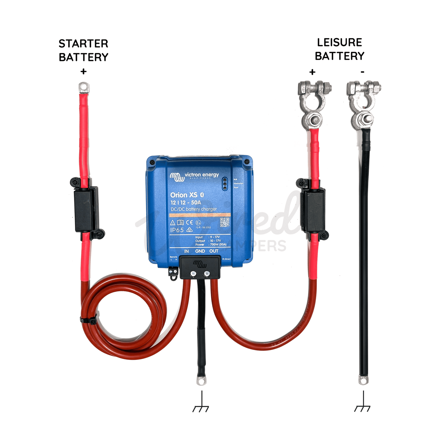 1M/3M/5M/10M Victron Orion XS 12/12 50A DC - DC Charger Kit - Wired Campers Limited