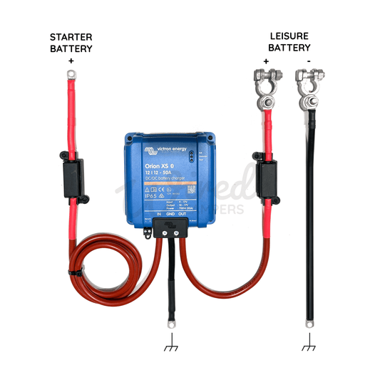 1M/3M/5M/10M Victron Orion XS 12/12 50A DC - DC Charger Kit - Wired Campers Limited