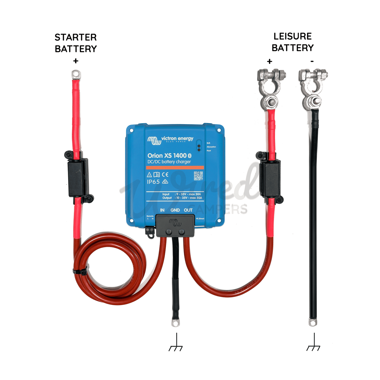 1M/3M/5M/10M Victron Orion XS 1400 50A DC - DC Charger Kit - Wired Campers Limited