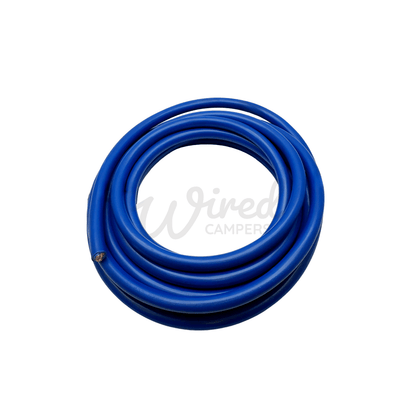 3M/5M/10M - 3 Core Blue Arctic Grade 6.0mm² Flexible Round Mains Hook Up Cable - Wired Campers Limited