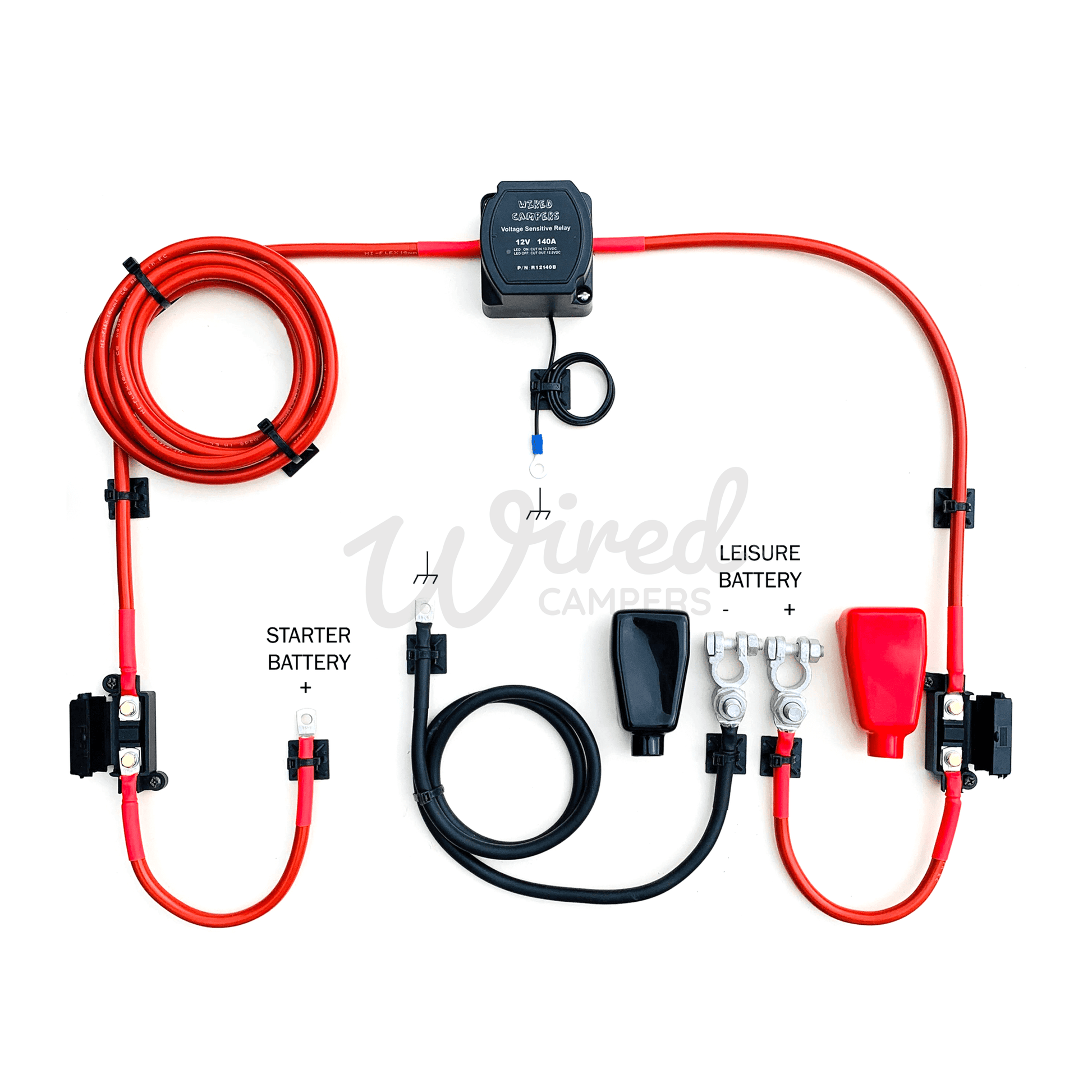 3M/5M/10M Voltage Sensitive Split Charge Relay Camper Van Kit - Wired Campers Limited