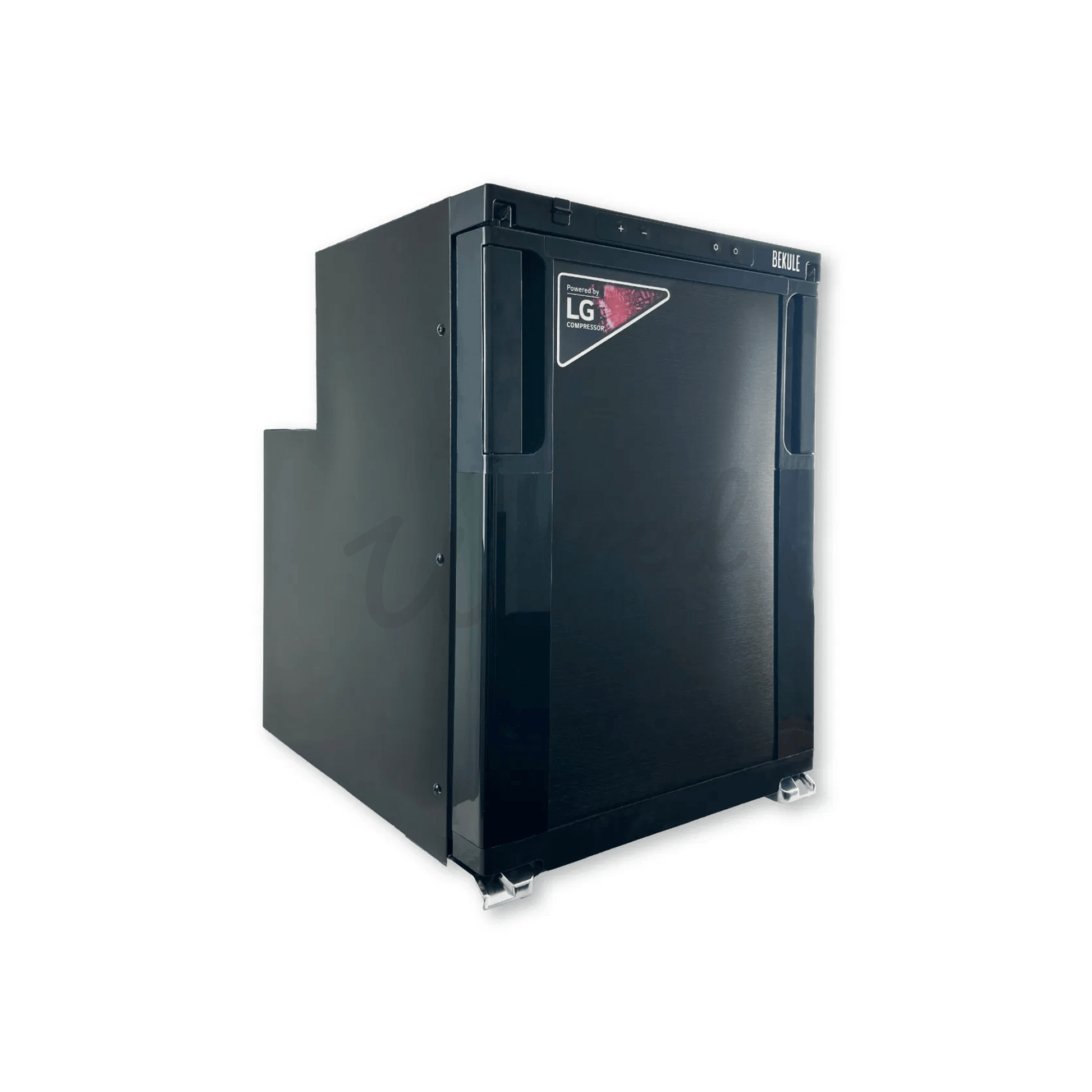 BEKULE R50 - 12V/24V DC LG Compressor Camper Van Dual Hinge Fridge Freezer 43.7L - Black - Wired Campers Limited