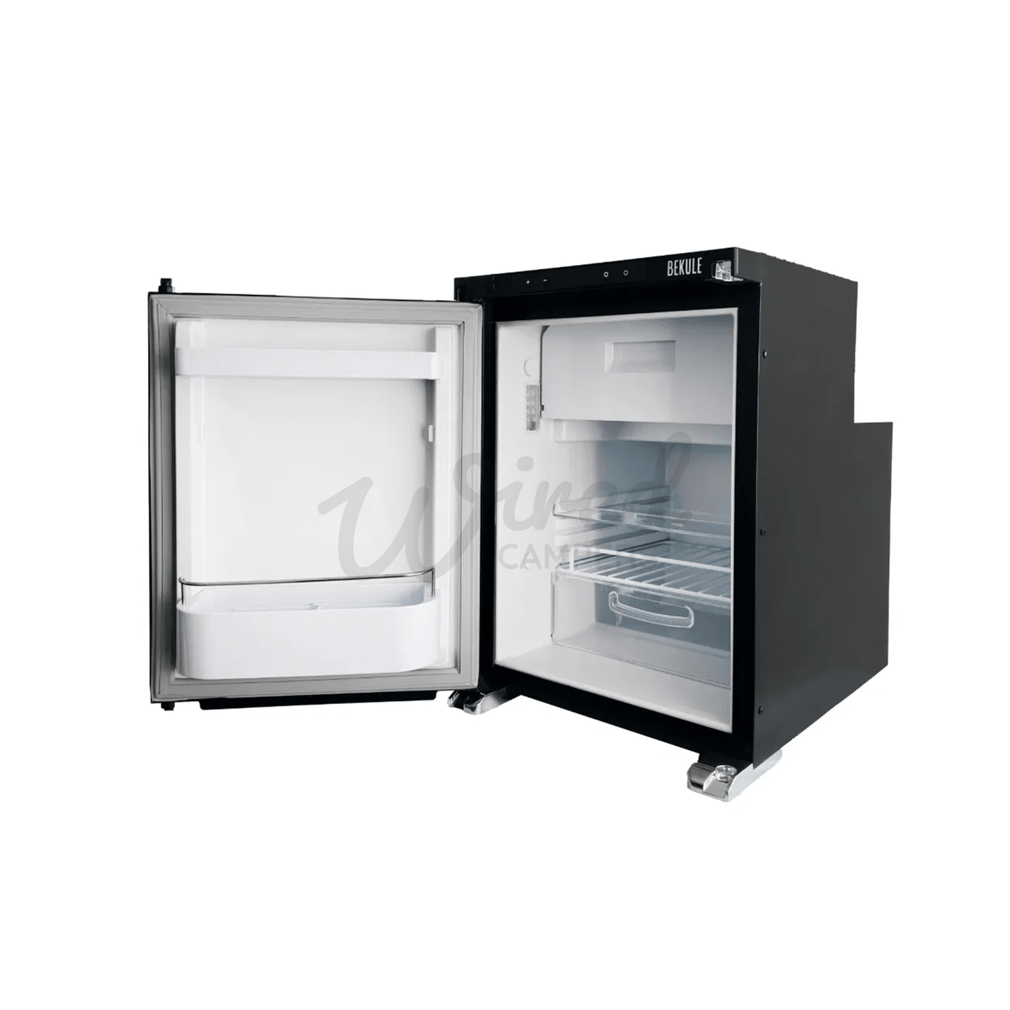 BEKULE R50 - 12V/24V DC LG Compressor Camper Van Dual Hinge Fridge Freezer 43.7L - Black - Wired Campers Limited
