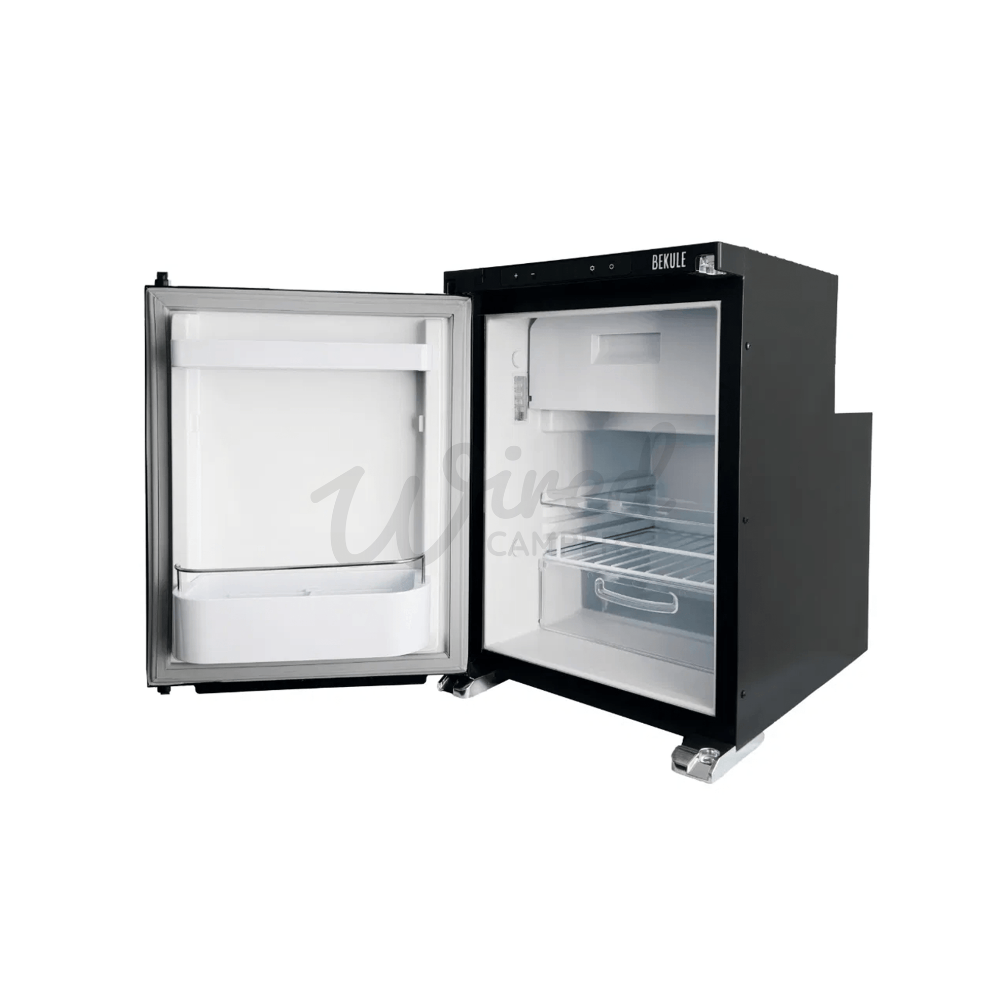 BEKULE R50 - 12V/24V DC LG Compressor Camper Van Dual Hinge Fridge Freezer 43.7L - Black - Wired Campers Limited