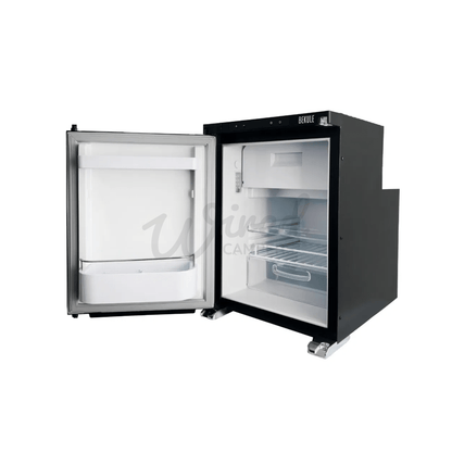 BEKULE R50 - 12V/24V DC LG Compressor Camper Van Dual Hinge Fridge Freezer 43.7L - Black - Wired Campers Limited