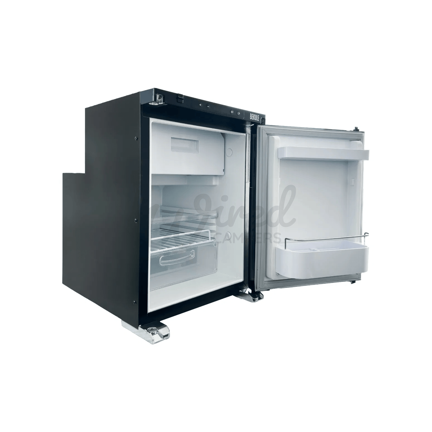 BEKULE R50 - 12V/24V DC LG Compressor Camper Van Dual Hinge Fridge Freezer 43.7L - Black - Wired Campers Limited