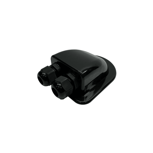 Black ABS Roof Mounted Solar Cable Entry Gland Box - 6mm2-12mm2 - Wired Campers Limited