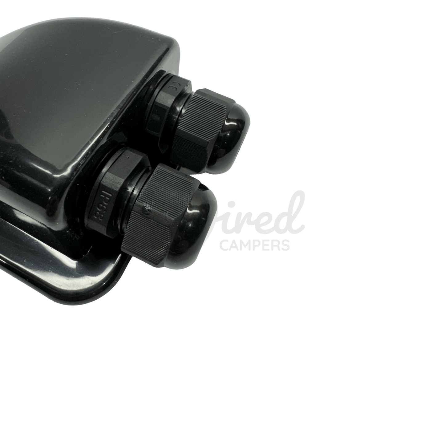 Black ABS Roof Mounted Solar Cable Entry Gland Box - 6mm2-12mm2 - Wired Campers Limited