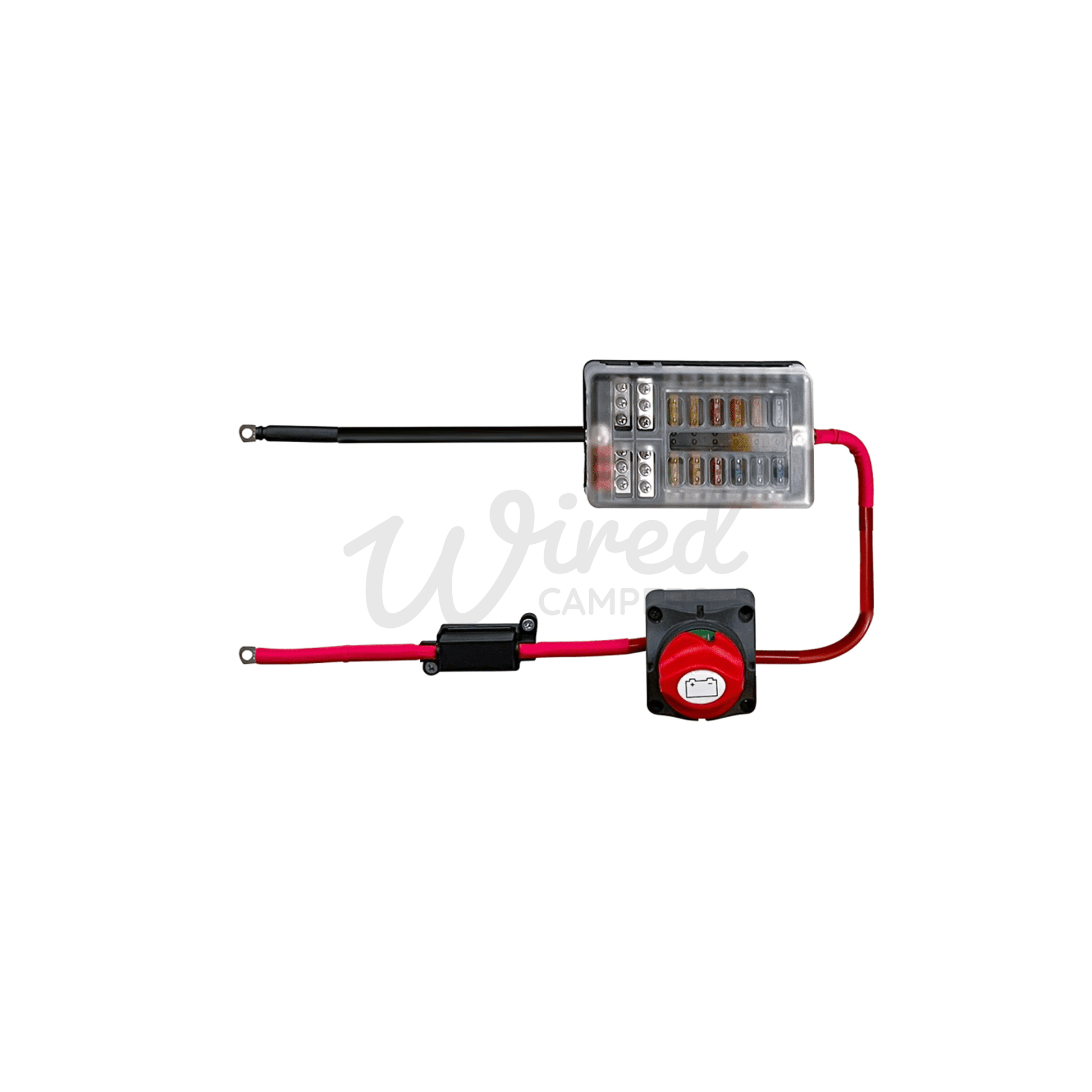 Camper Van / Motorhome 12V 12 Way Blade Fuse Box & Isolator Wiring Kit - Wired Campers Limited