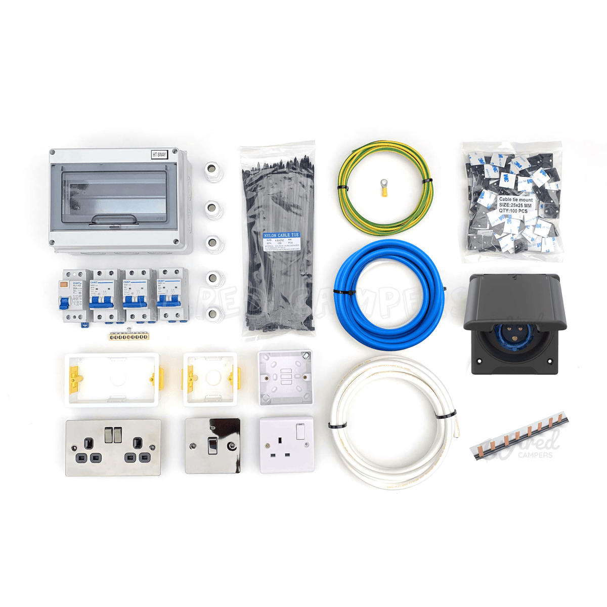 240V 230V PRE WIRED Electric Hook Up Kit VW T4 T5 T6 | India 240V 230V PRE WIRED Electric Hook Up Kit VW T4 T5 T6 | India