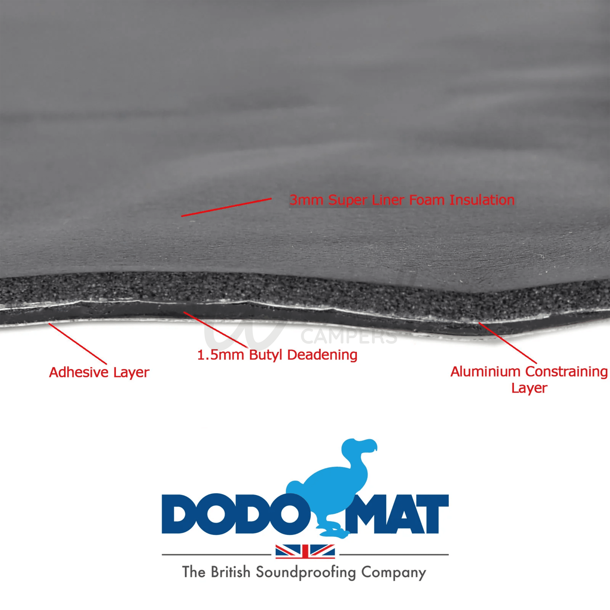 Dodo Mat DEADN Duo 1.5mm Sound Deadening & 3mm Super Liner - Wired Campers Limited