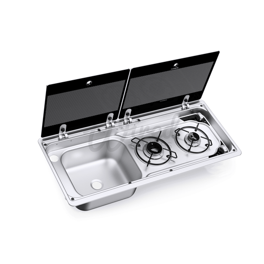 Dometic SMEV Slimline 9722 Gas Hob & Left Hand Camper Van Sink - MO9722L - Wired Campers Limited
