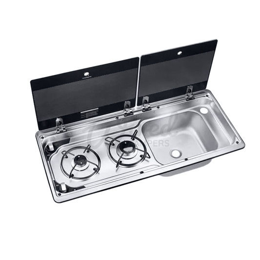 Dometic SMEV Slimline 9722 Gas Hob & Right Hand Camper Van Sink - MO9722R - Wired Campers Limited