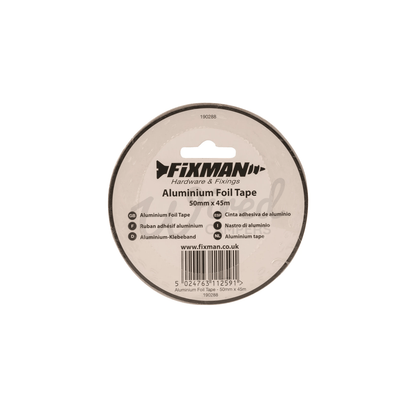 Fixman 50MM Aluminium Foil Tape 45M - Ideal For Sound Deadening Finishing - Wired Campers Limited
