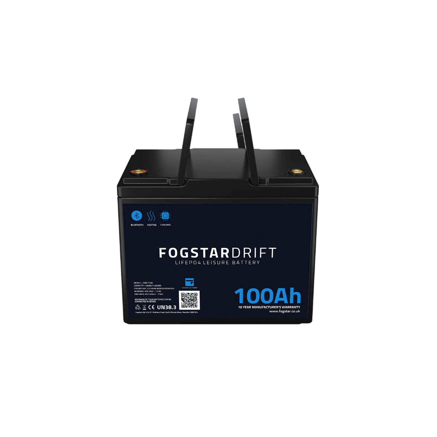 Fogstar Drift 12V 100AH Heated Lithium LiFePO4 Leisure Battery W/Bluetooth - Wired Campers Limited