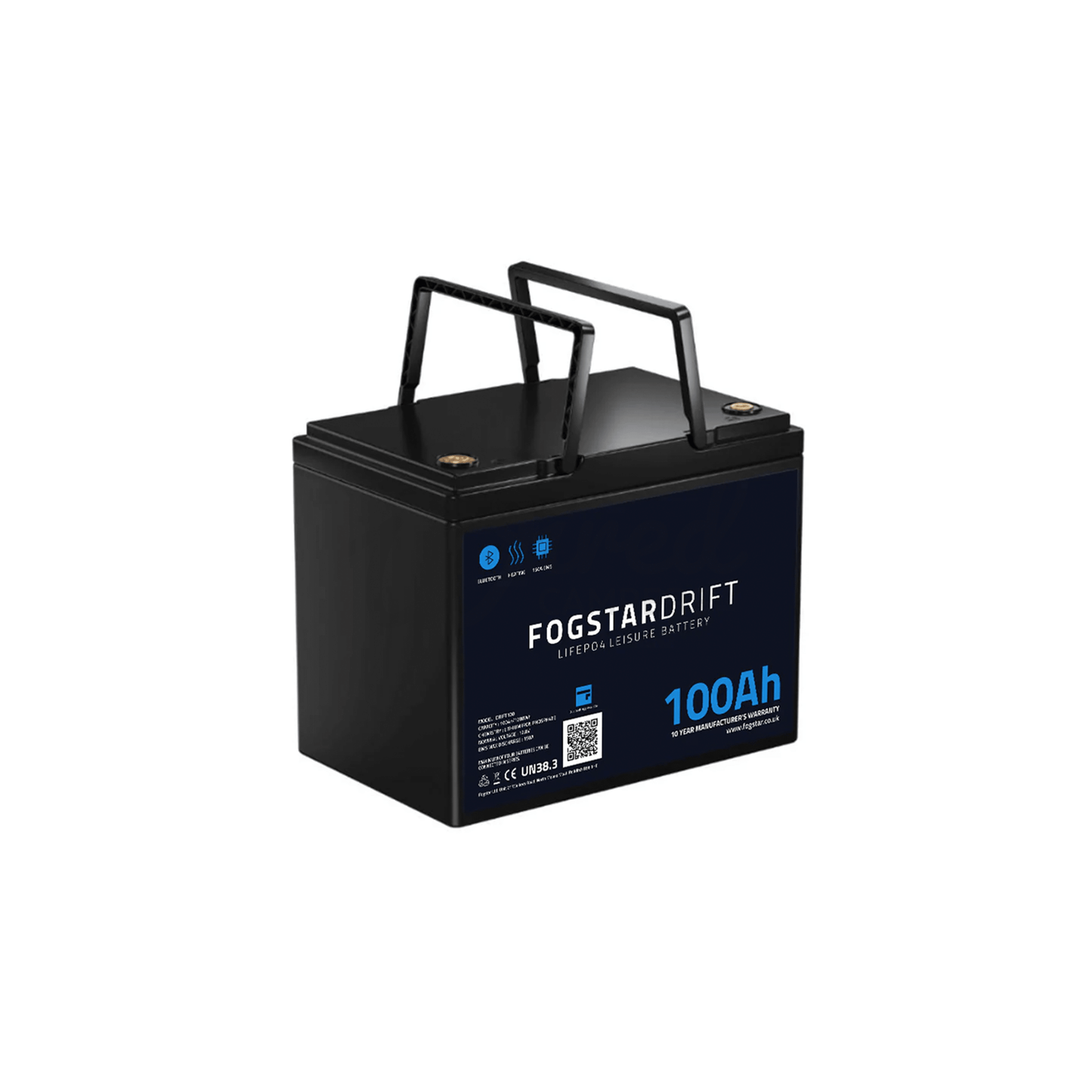 Fogstar Drift 12V 100AH Heated Lithium LiFePO4 Leisure Battery W/Bluetooth - Wired Campers Limited