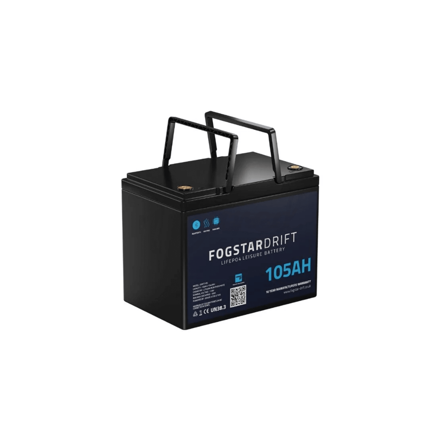 Fogstar Drift 12V 105AH Heated Lithium LiFePO4 Leisure Battery W/Bluetooth - Wired Campers Limited