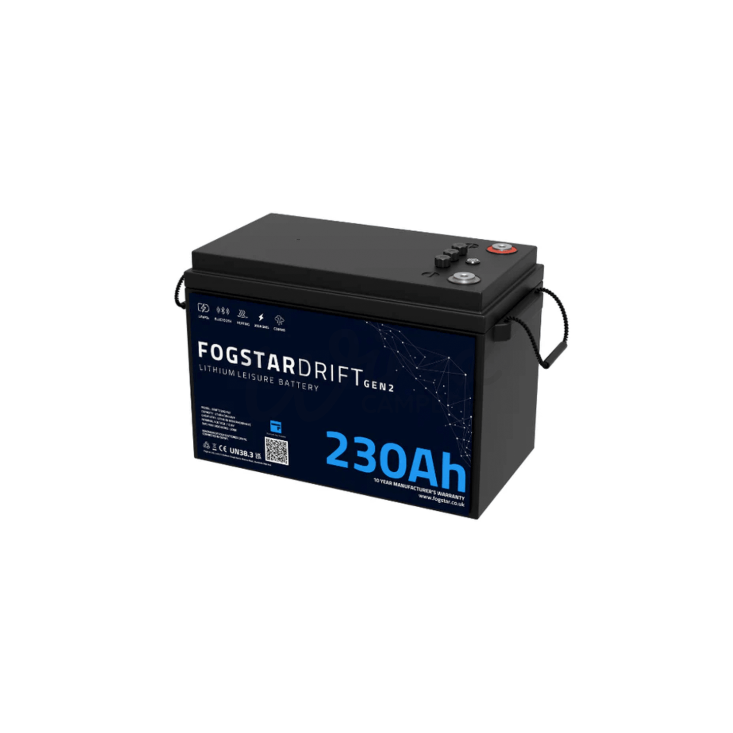 Fogstar Drift Gen2 12V 230Ah Heated Lithium LiFePO4 Leisure Battery With Bluetooth - Wired Campers Limited