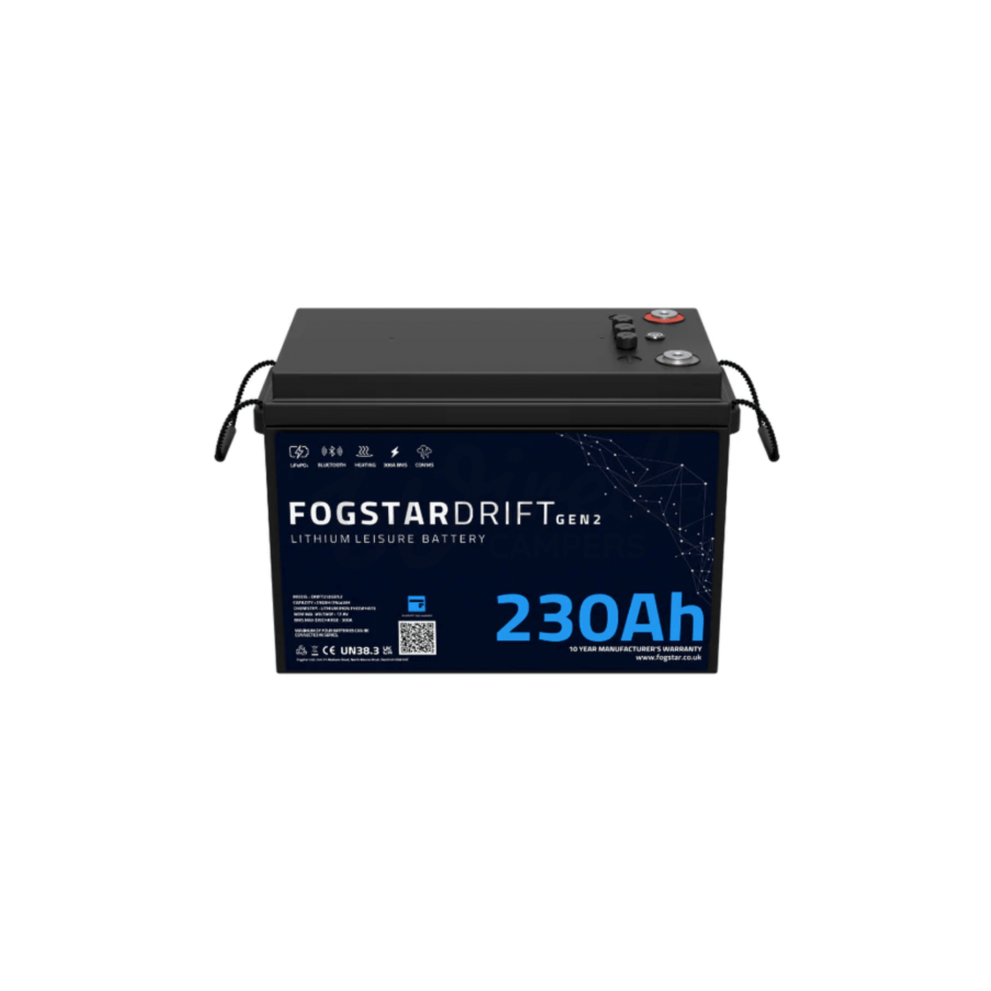 Fogstar Drift Gen2 12V 230Ah Heated Lithium LiFePO4 Leisure Battery With Bluetooth - Wired Campers Limited