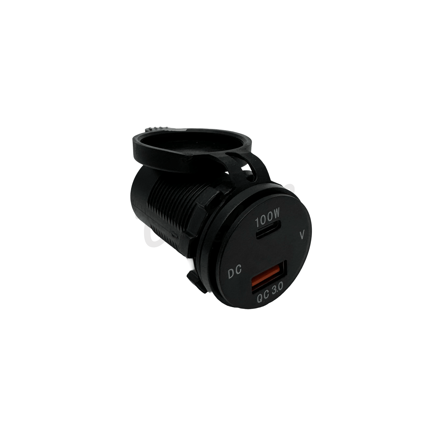 High Power USB C (PD) 100W & USB A QC Tablet / Laptop Charging Port With Voltmeter - Wired Campers Limited