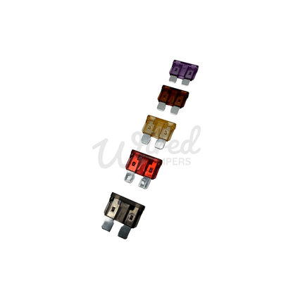 In Line ATC Blade Fuse Holder - 14AWG - 10A/7.5A/5A/3A/2A Fuses Included - Wired Campers Limited