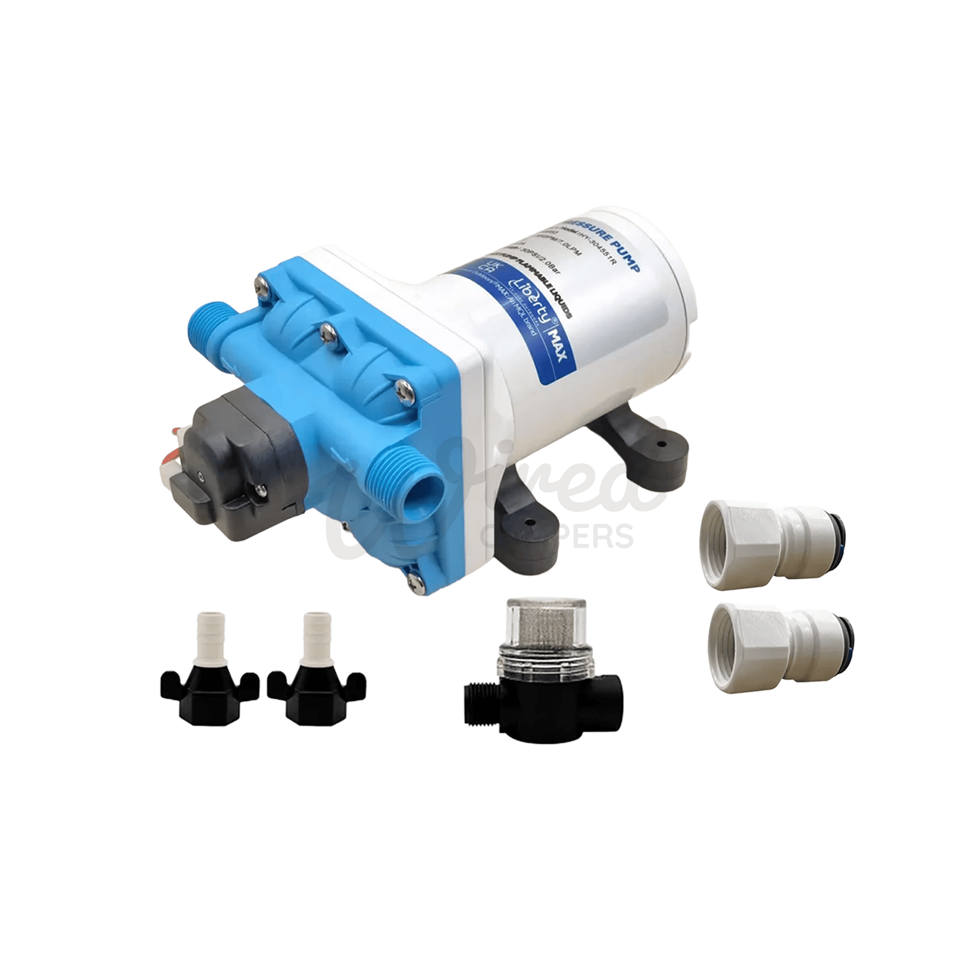 Liberty Max Pump – 10 Litre 30 PSI Camper Van Water Pump - 12V DC - Wired Campers Limited