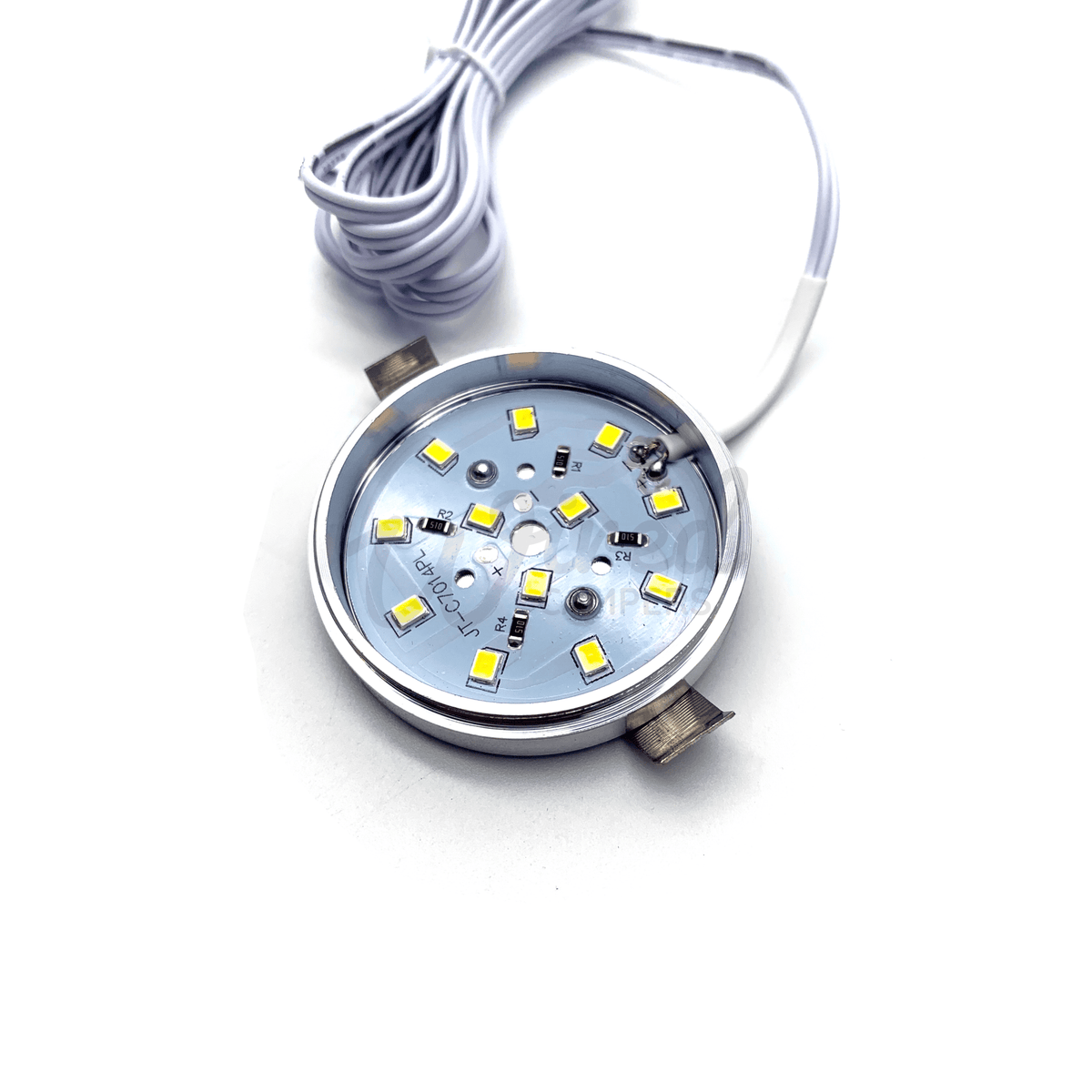 Linkable Silver 12V DC Warm White LED SMD Ceiling Lights - Recess Mount - Wired Campers Limited