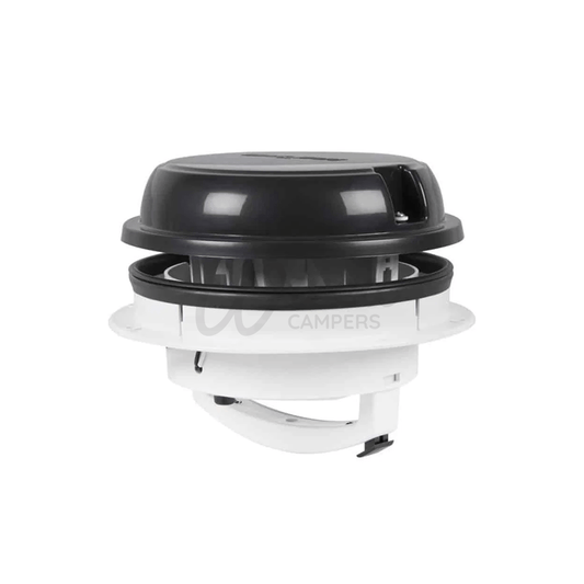 Maxxair MAXXFAN Dome Plus Roof Fan Vent With LED Lighting - Black Lid - Wired Campers Limited
