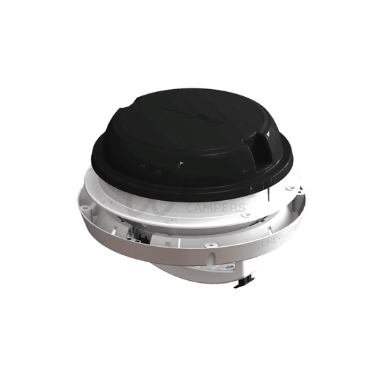 Maxxair MAXXFAN Dome Roof Fan Vent - Black Lid - Wired Campers Limited