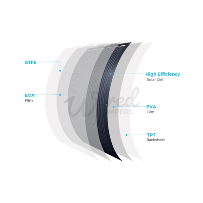 Renogy 100W Lightweight Monocrystalline Flexible Solar Panel - Black - Wired Campers Limited