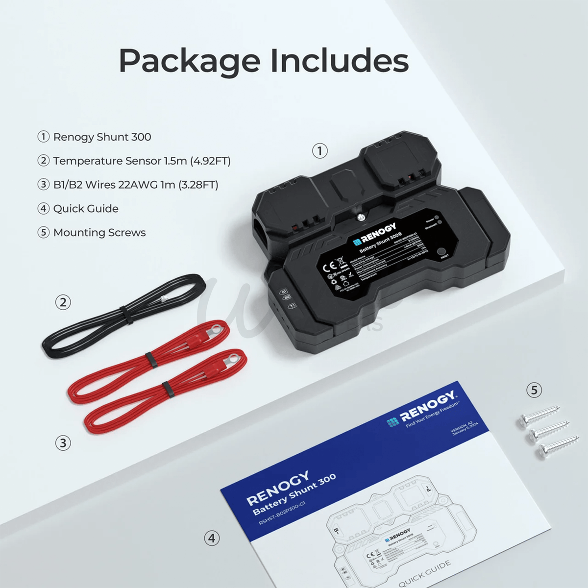Renogy 300A Battery Monitor Shunt With Bluetooth - Wired Campers Limited