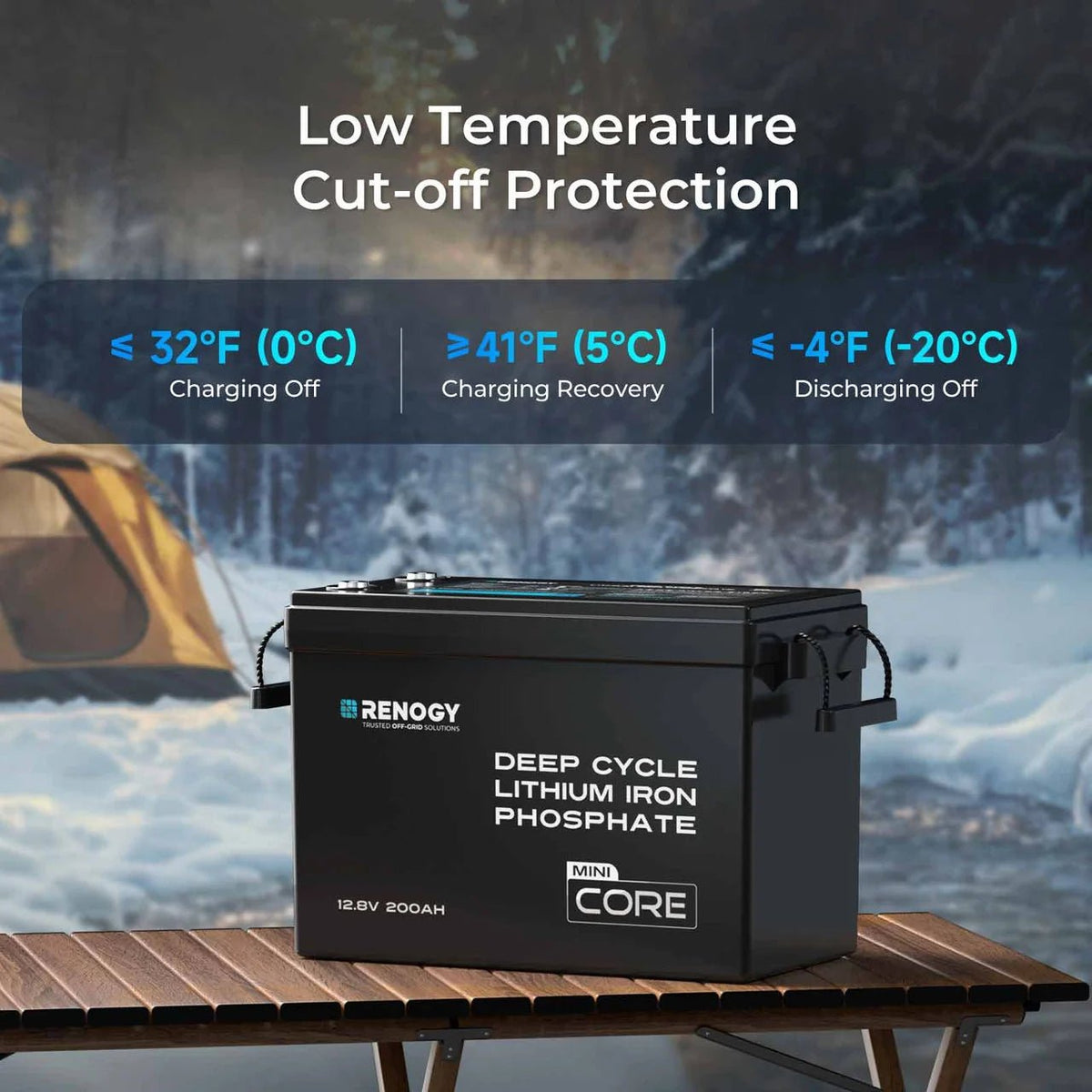 Renogy Core Mini 12V 200Ah Lithium LiFePO4 Leisure Battery - Wired Campers Limited