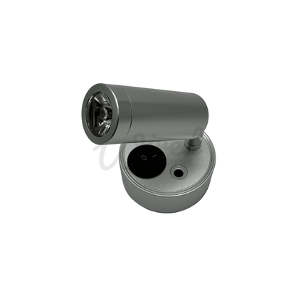 Silver LED Camper Van Adjustable Reading Spotlight - Switched - Wired Campers Limited