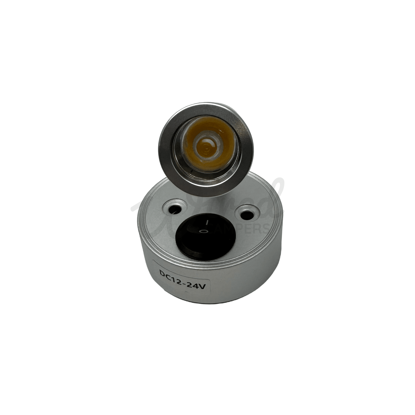 Silver LED Camper Van Adjustable Reading Spotlight - Switched - Wired Campers Limited