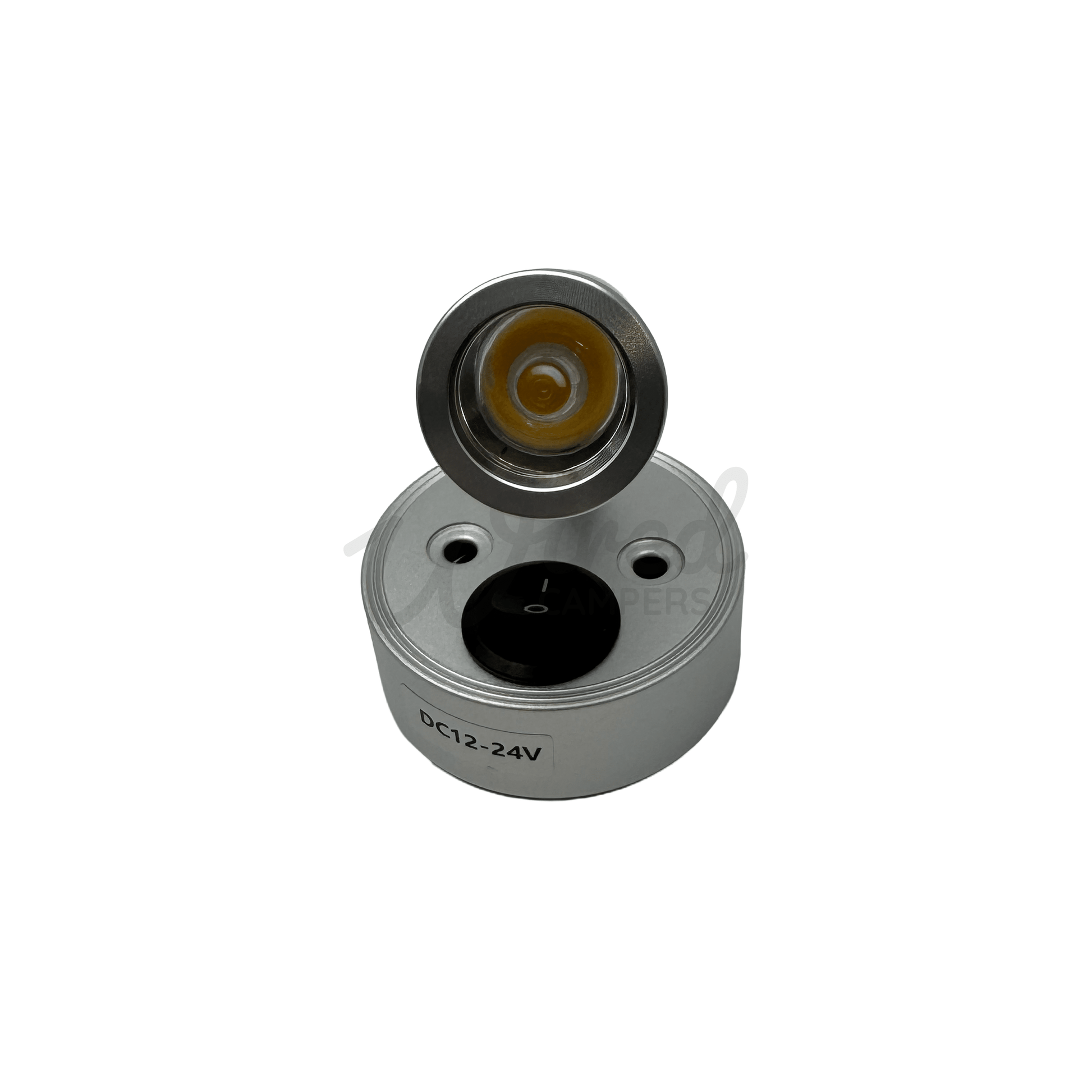Silver LED Camper Van Adjustable Reading Spotlight - Switched - Wired Campers Limited