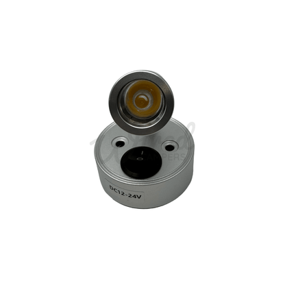 Silver LED Camper Van Adjustable Reading Spotlight - Switched - Wired Campers Limited