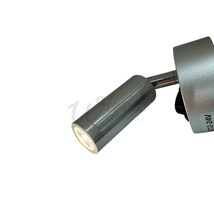 Silver LED Camper Van Adjustable Reading Spotlight - Switched - Wired Campers Limited