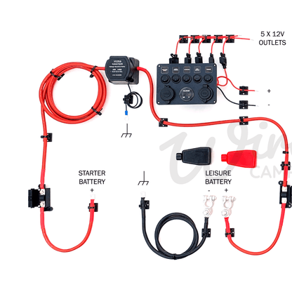 Starter Camper Electrical System - Split Charge & Pre - Wired 240V Mains - Wired Campers Limited